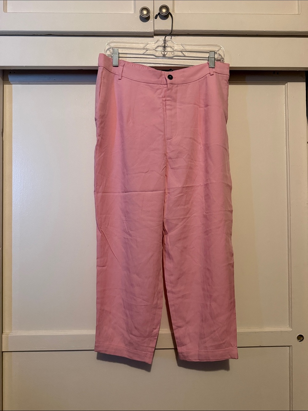 Zara Men's Light Pink Dress Pants — Straight Tailored Cut
